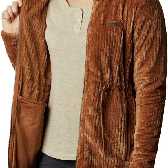 NWT Columbia Women's Fire Side Sherpa Long Full Zip, Elk Stripe, Small & Medium - Picture 5 of 5